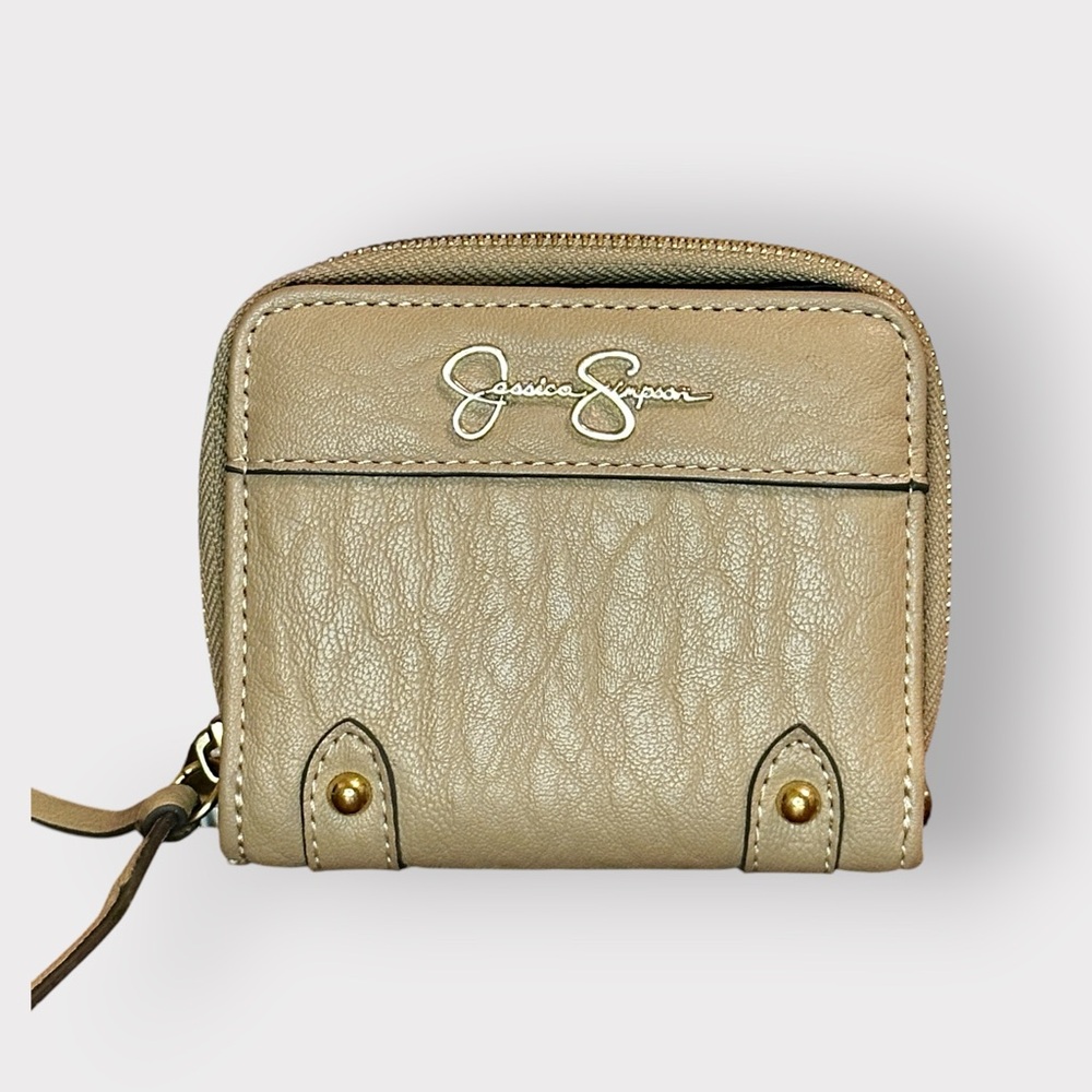 Jessica Simpson Beige Leather Wallet